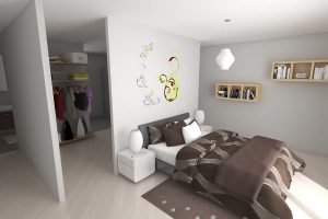 Plan 3D - Dressing - Chambre parentale